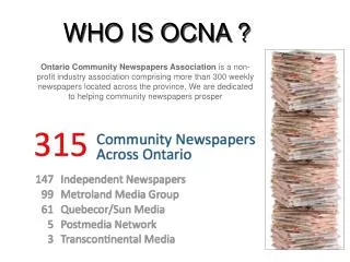 WHO IS OCNA ?