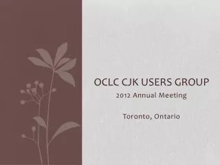 OCLC CJK Users Group