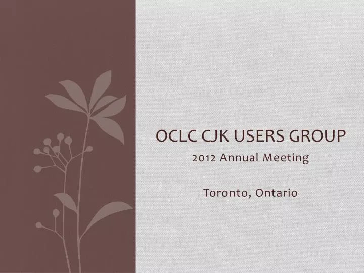 oclc cjk users group