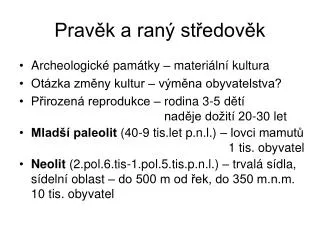 prav k a ran st edov k