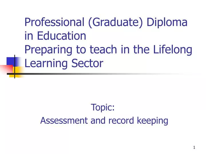 professional graduate diploma in education preparing to teach in the lifelong learning sector