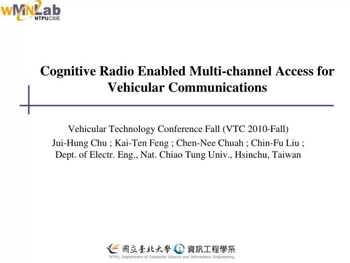 cognitive radio enabled multi channel access for vehicular communications