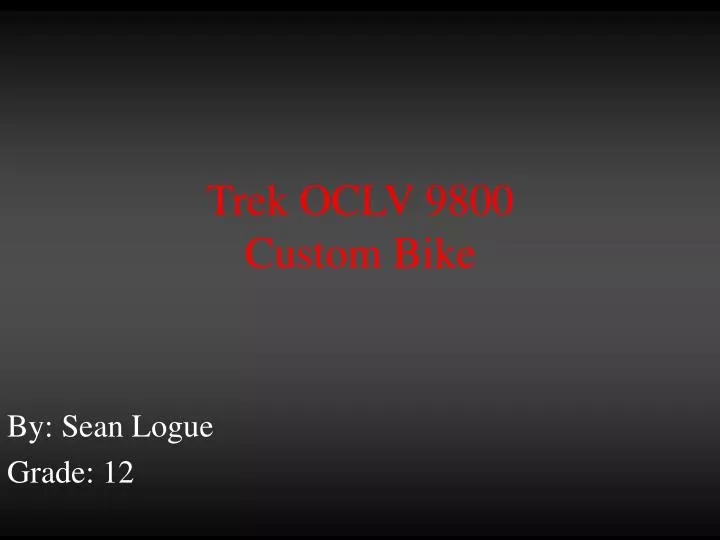 trek oclv 9800 custom bike