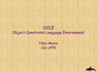 ocle object constraint language environment