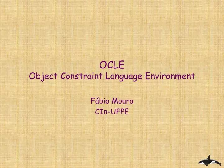 ocle object constraint language environment