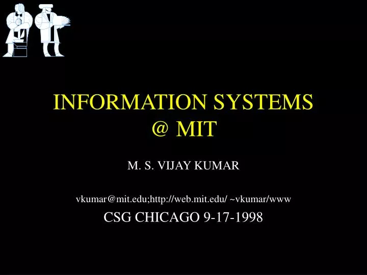 information systems @ mit