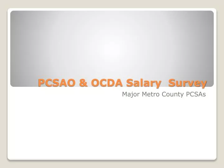 pcsao ocda salary survey
