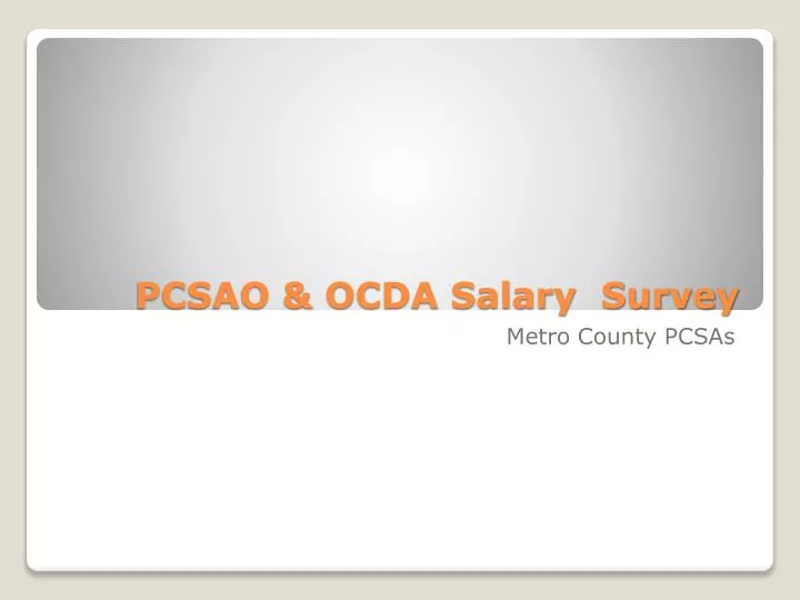pcsao ocda salary survey