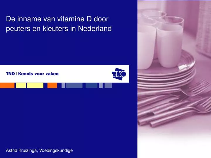de inname van vitamine d door peuters en kleuters in nederland
