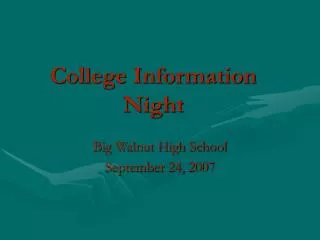 College Information Night