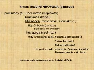 kmen eu arthropoda lenovci