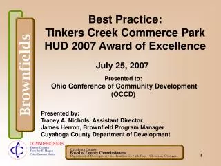 Best Practice: Tinkers Creek Commerce Park HUD 2007 Award of Excellence