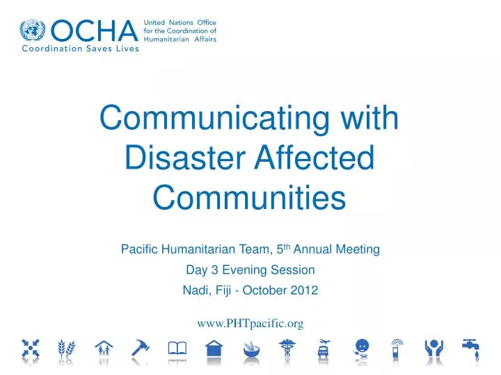 communicating with disaster affected communities