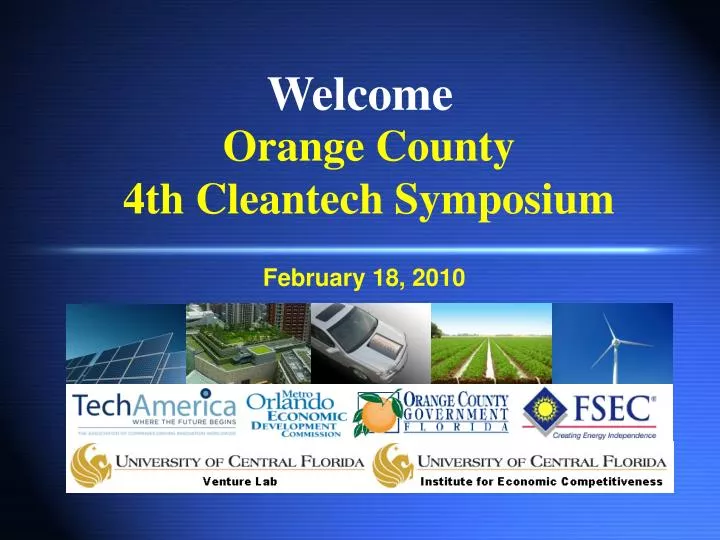 orange county 4th cleantech symposium