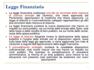 legge finanziaria