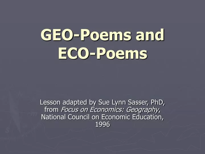 geo poems and eco poems