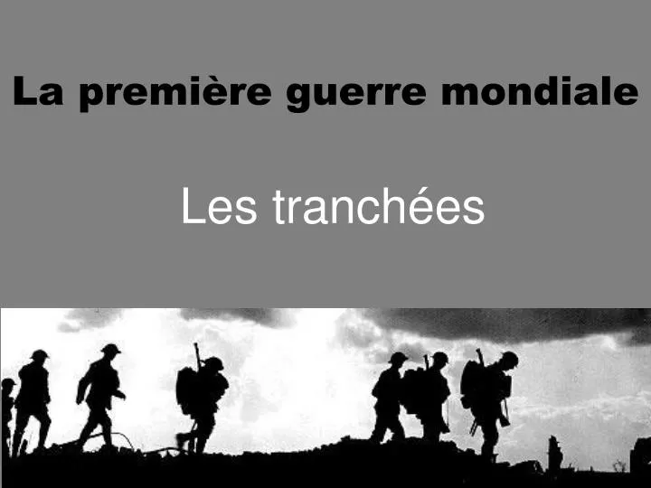 la premi re guerre mondiale