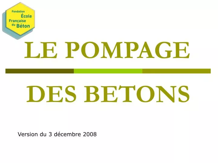 le pompage