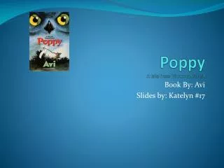 Poppy A tale from Dimwood Forest