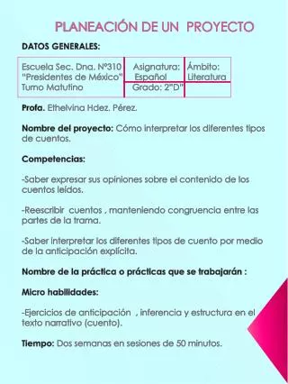 planeaci n de un proyecto