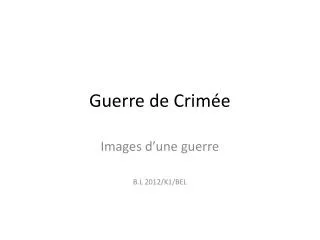 guerre de crim e