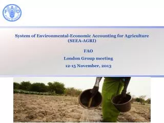 System of Environmental-Economic Accounting for Agriculture ( SEEA-AGRI)