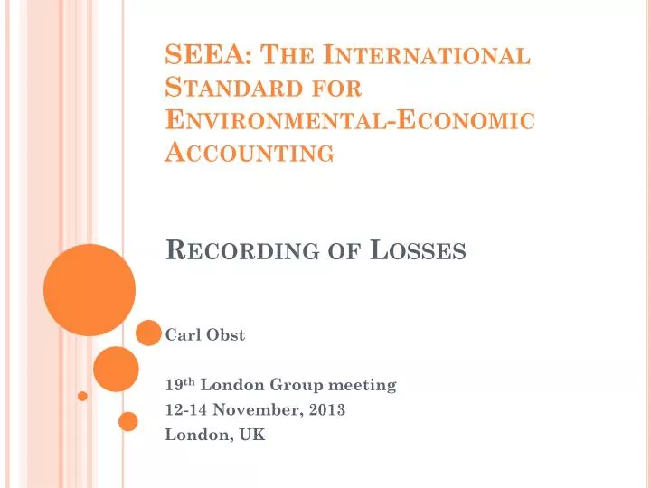 seea the international standard for environmental economic accounting recording of losses