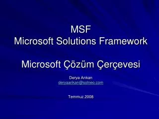 msf microsoft solutions framework microsoft z m er evesi
