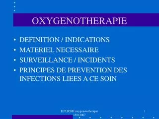 oxygenotherapie