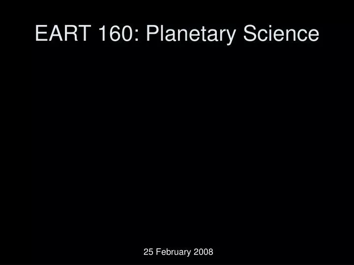 eart 160 planetary science