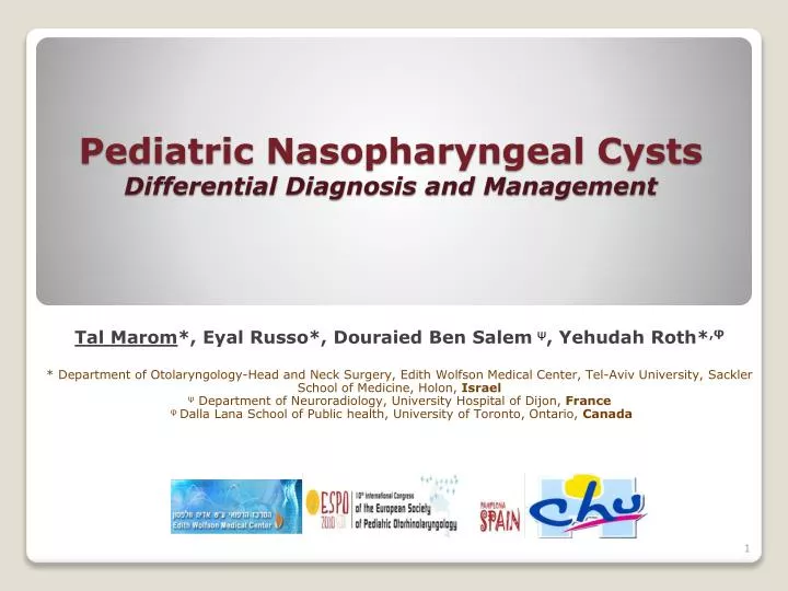 pediatric nasopharyngeal cysts differential diagnosis and management