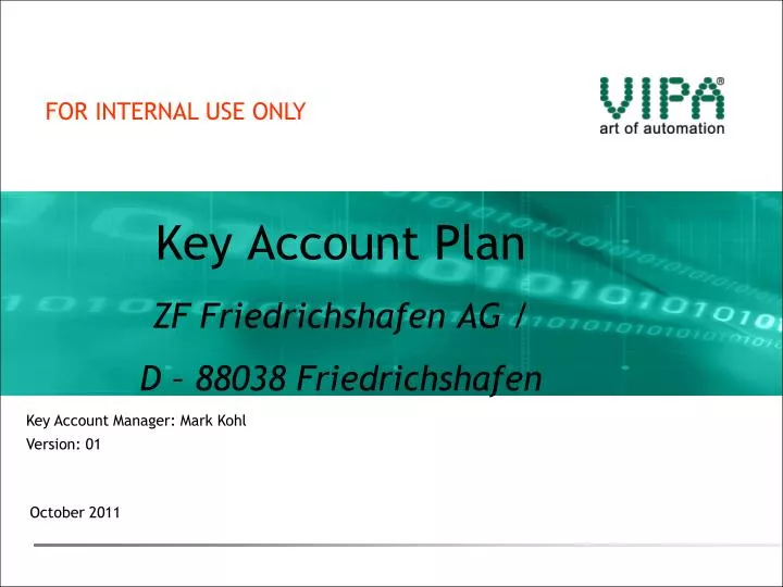 key account plan zf friedrichshafen ag d 88038 friedrichshafen