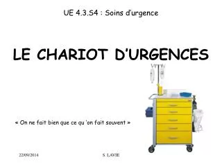 le chariot d urgences