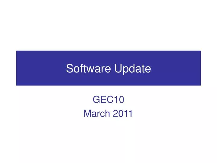 software update
