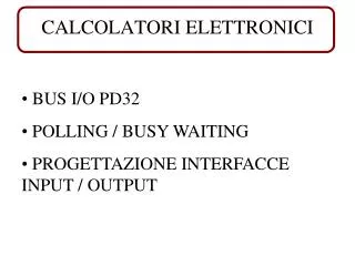calcolatori elettronici