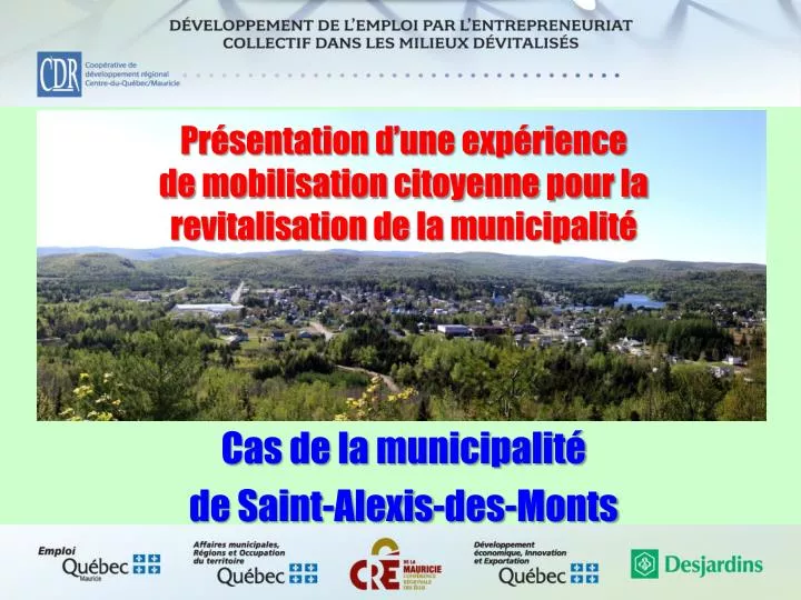 pr sentation d une exp rience de mobilisation citoyenne pour la revitalisation de la municipalit