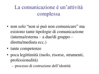 la comunicazione un attivit complessa