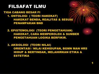 filsafat ilmu