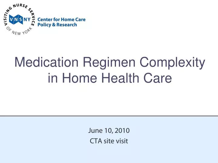 medication regimen complexity in home health care
