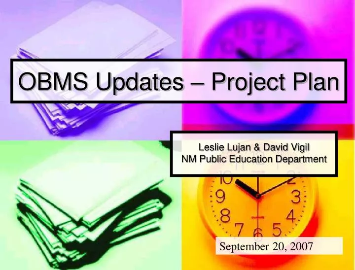 obms updates project plan