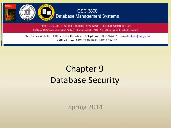 chapter 9 database security
