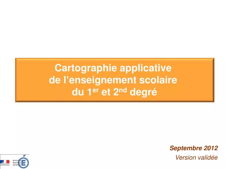 cartographie applicative de l enseignement scolaire du 1 er et 2 nd degr