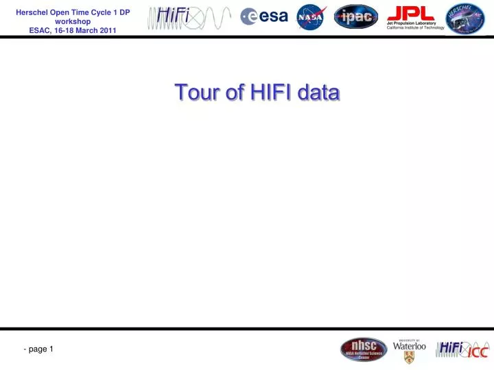 tour of hifi data