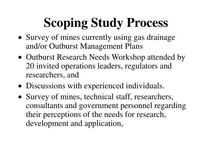 scoping study process