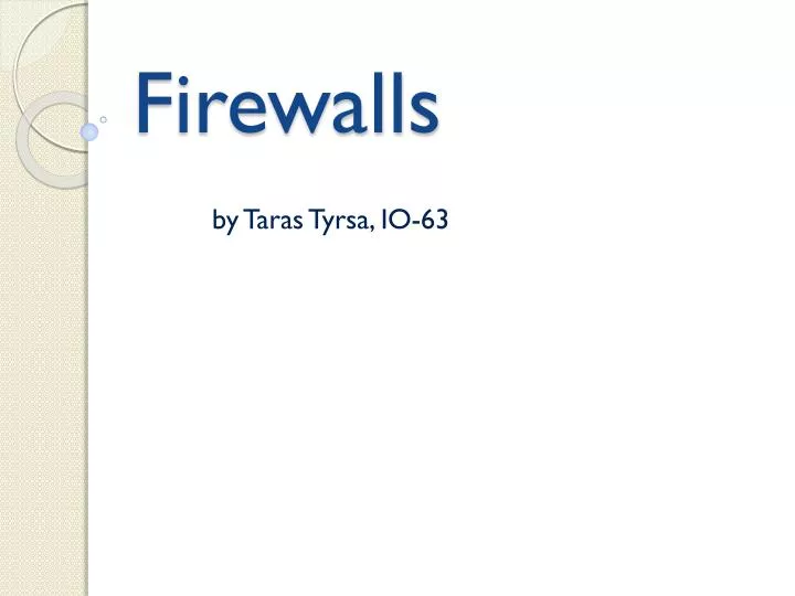 firewalls