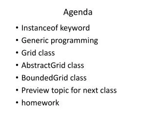 Agenda