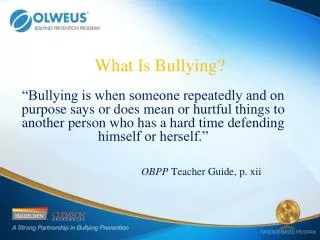 What Is Bullying?