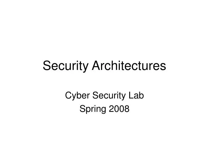 cyber security lab spring 2008