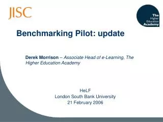 Benchmarking Pilot: update