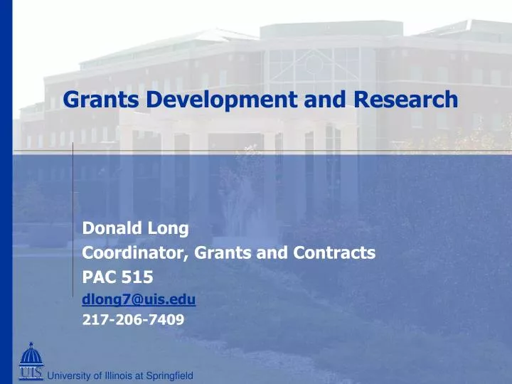 grants development and research